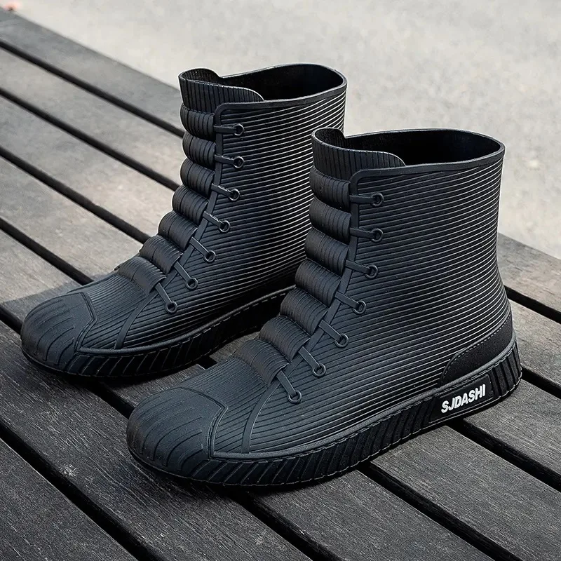 Women'S Fashion Gumboots - Botas de chuva impermeáveis antiderrapantes para