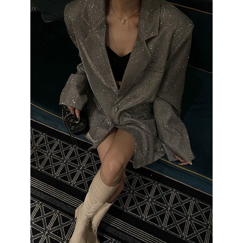 Blazer Women Oversized - Coreano jaquetas de grandes dimensões 2025