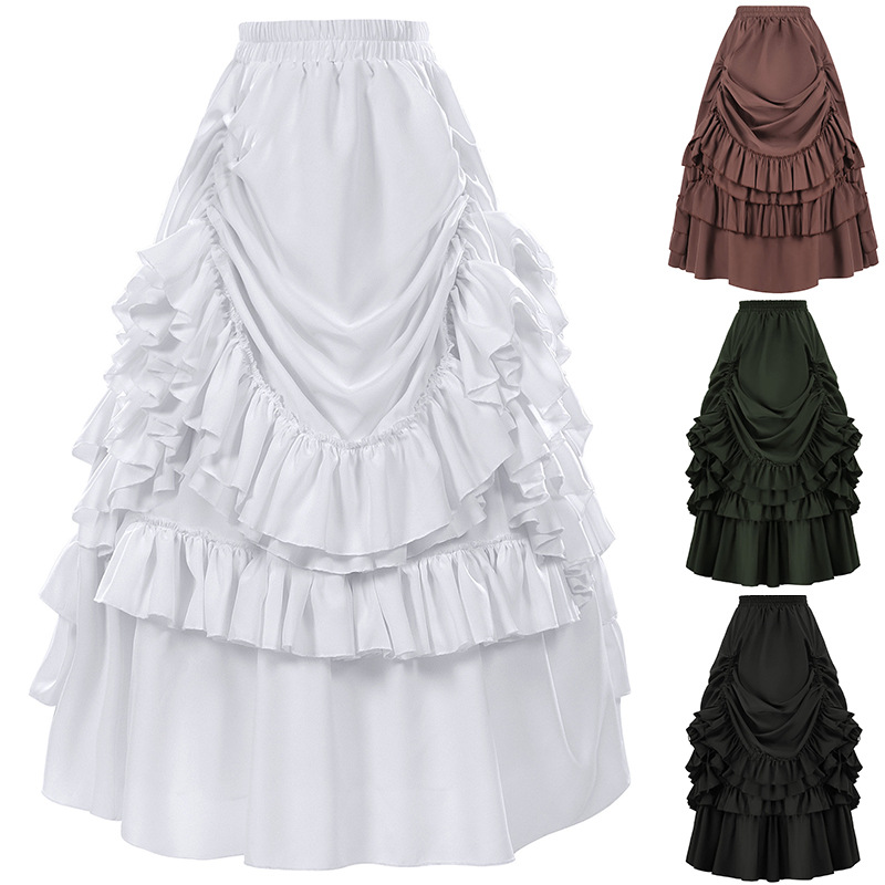 Women'S Fashion Renaissance Period - Saia Curta Estilo Gótico Retrô para
