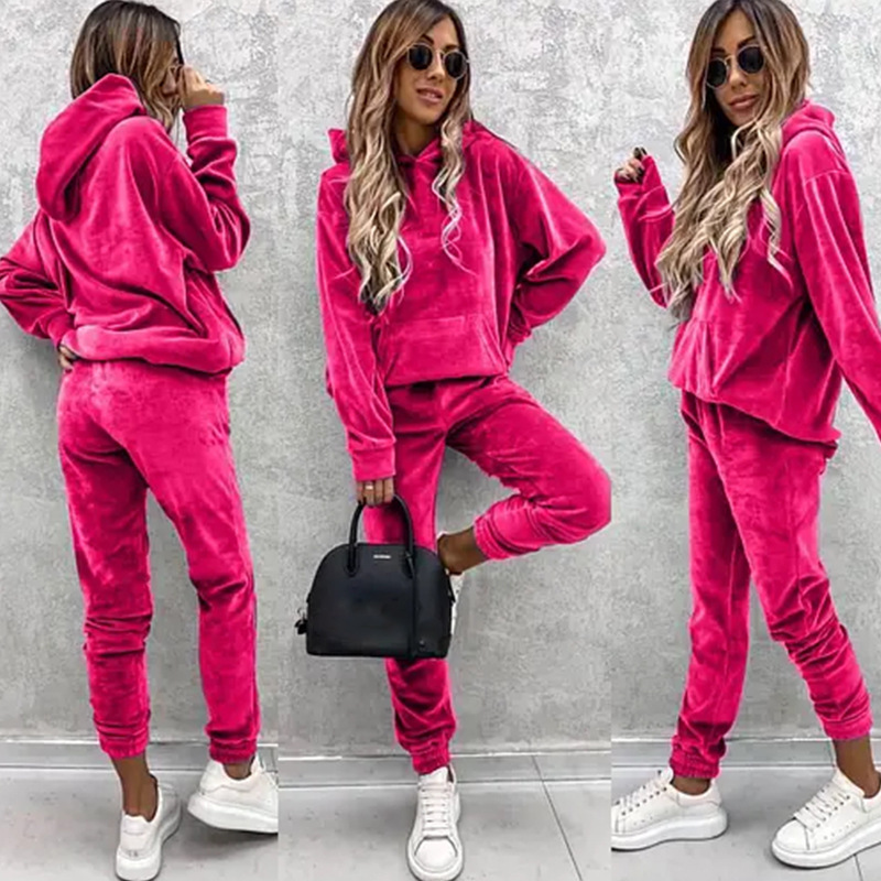 Hoodie Women Oversized - Outono inverno agasalho feminino conjunto de
