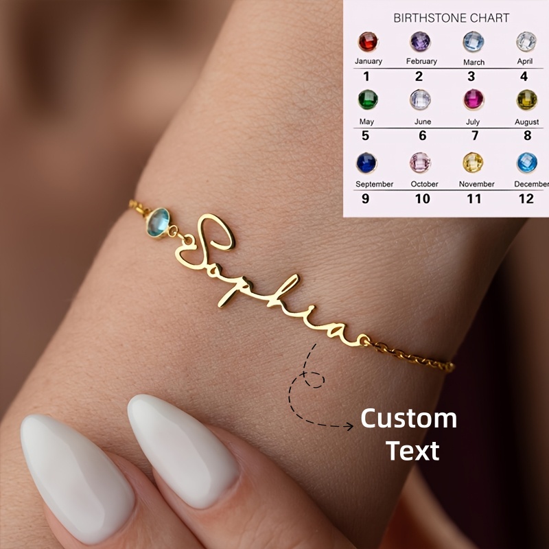 Xl Women'S Fashion - Pulseira Personalizada de Aço Inoxidável com