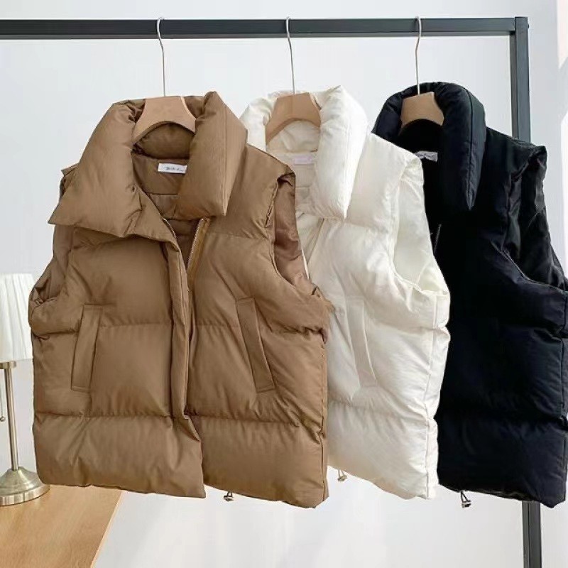 Puffer Vest Fashion Women - Colete Puffer Feminino Sem Mangas com