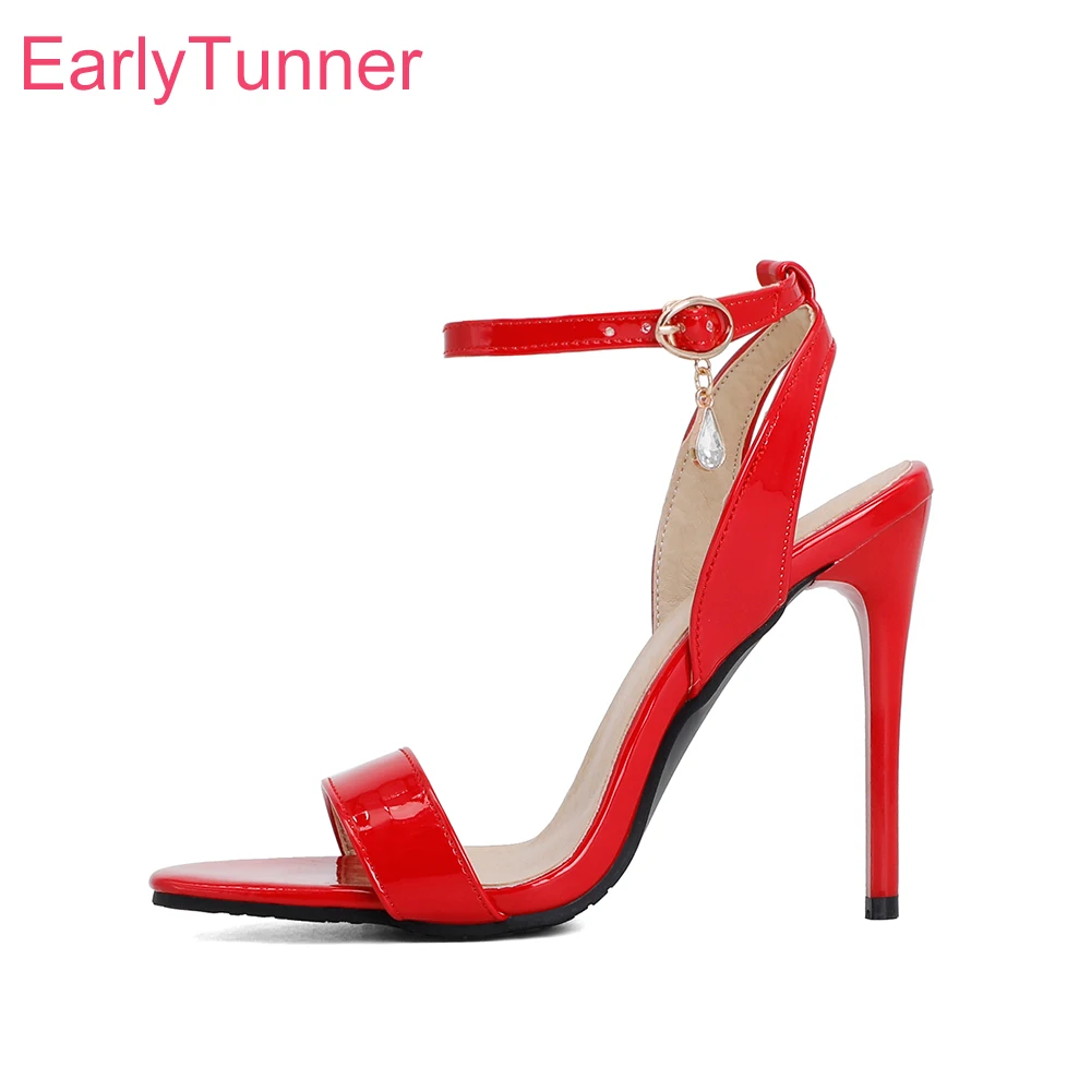 Women'S Fashion Brand Shoes - Nova marca verão glamour preto vermelho