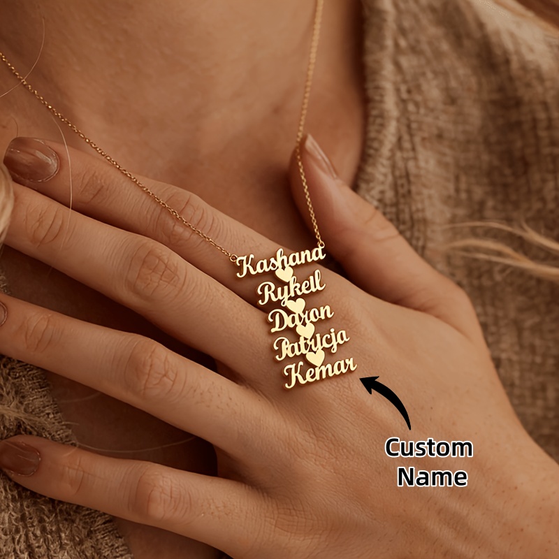 Xl Women'S Fashion - Colar Personalizado com Múltiplos Nomes em