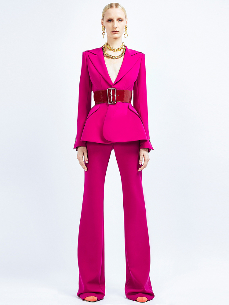 Blazer Women Oversized - Conjunto de Terno de Designer de