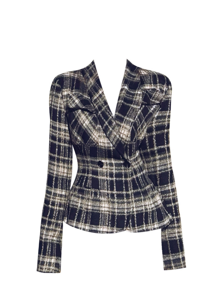 Blazer Xadrez Feminino Y2k Ano - Blazer Women Oversized avaliação e preço
