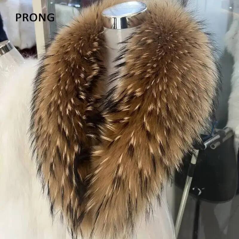 Gola de pele de guaxinim natur - Women'S Fashion Essentials avaliação e preço