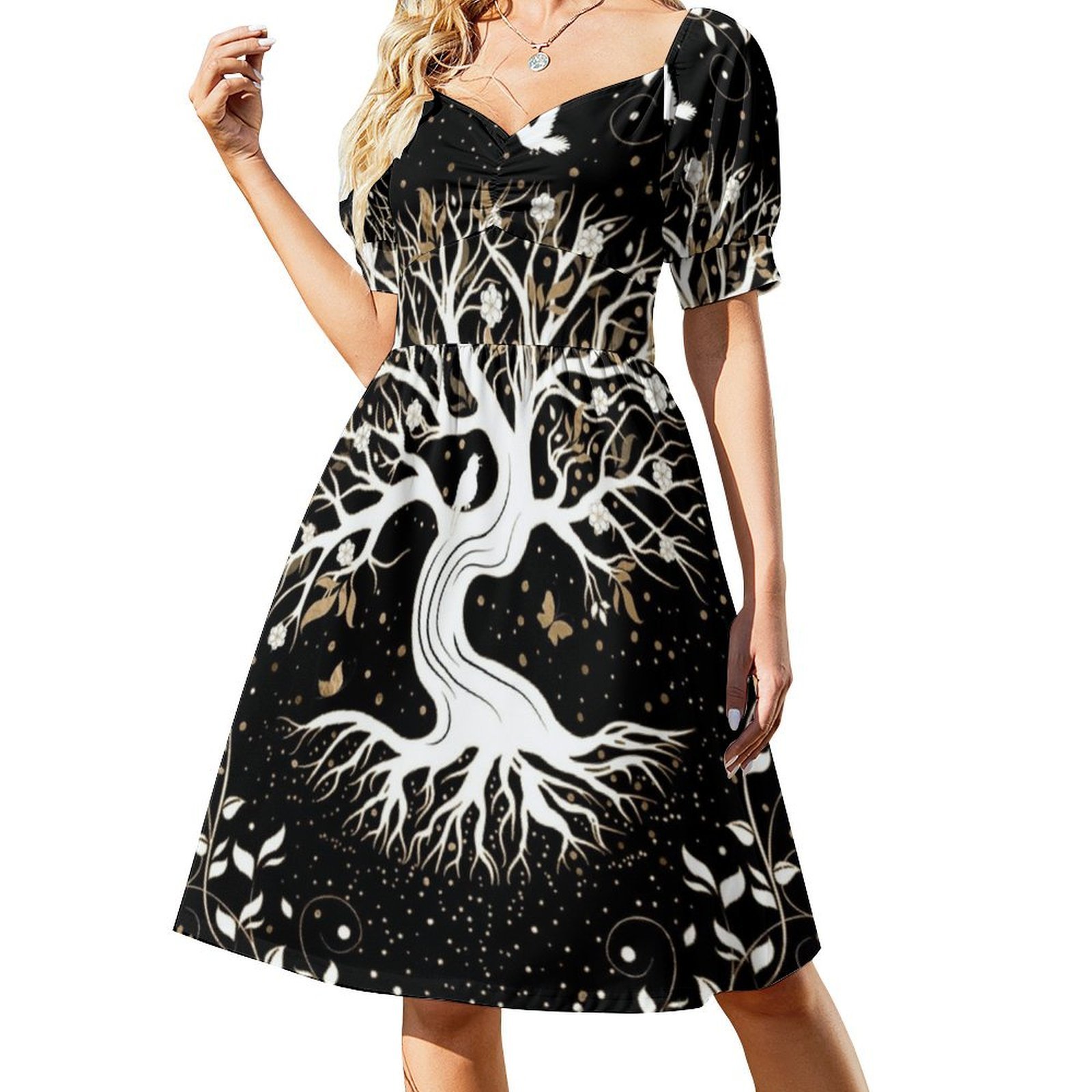 Vestido floral com estampa da  - Smocked Dress Women avaliação e preço