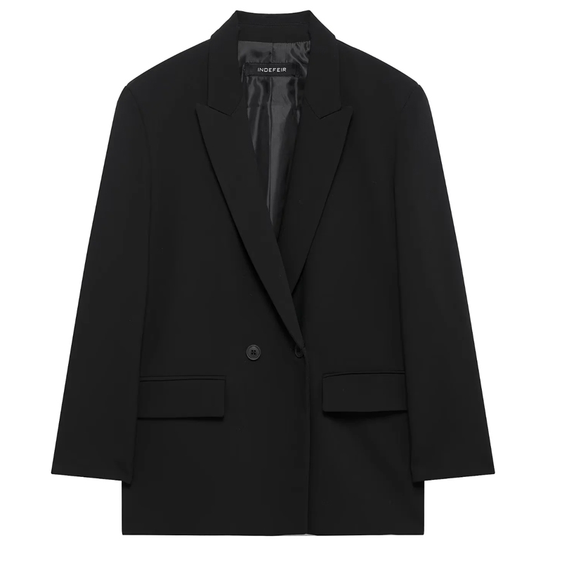 Hxao blazers para mulher preto - Blazer Women Oversized avaliação e preço