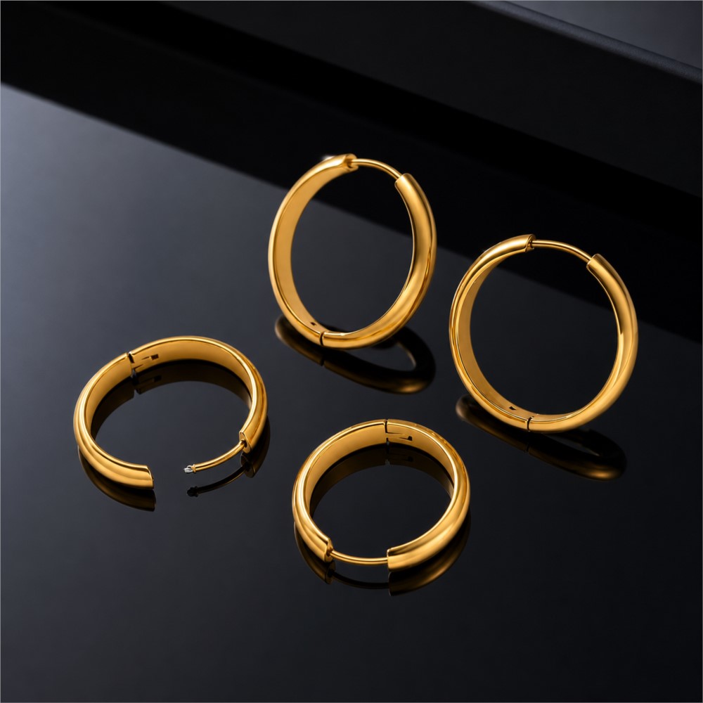 4 Peças de Brincos de Argola R - Women'S Fashion Earrings avaliação e preço