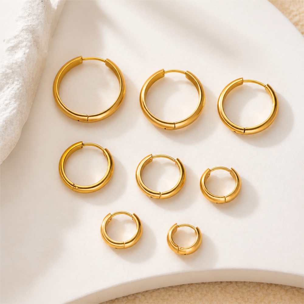 4 Peças de Brincos de Argola R - Women'S Fashion Earrings avaliação e preço