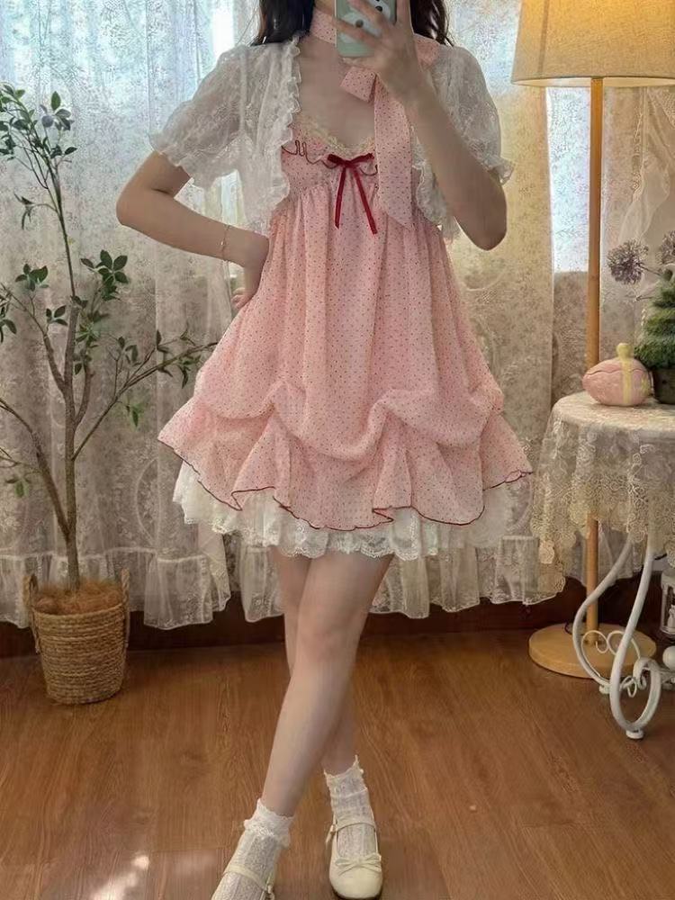 Conjunto de Moda Japonesa Doce - Ruched Dress Mini avaliação e preço