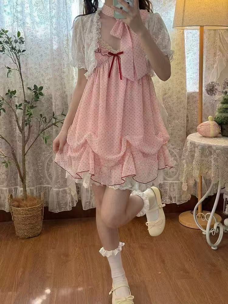 Conjunto de Moda Japonesa Doce - Ruched Dress Mini avaliação e preço