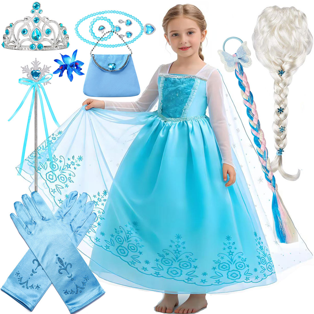 Vestido de Neve Elsa Azul de M - Ruched Dress Mini avaliação e preço