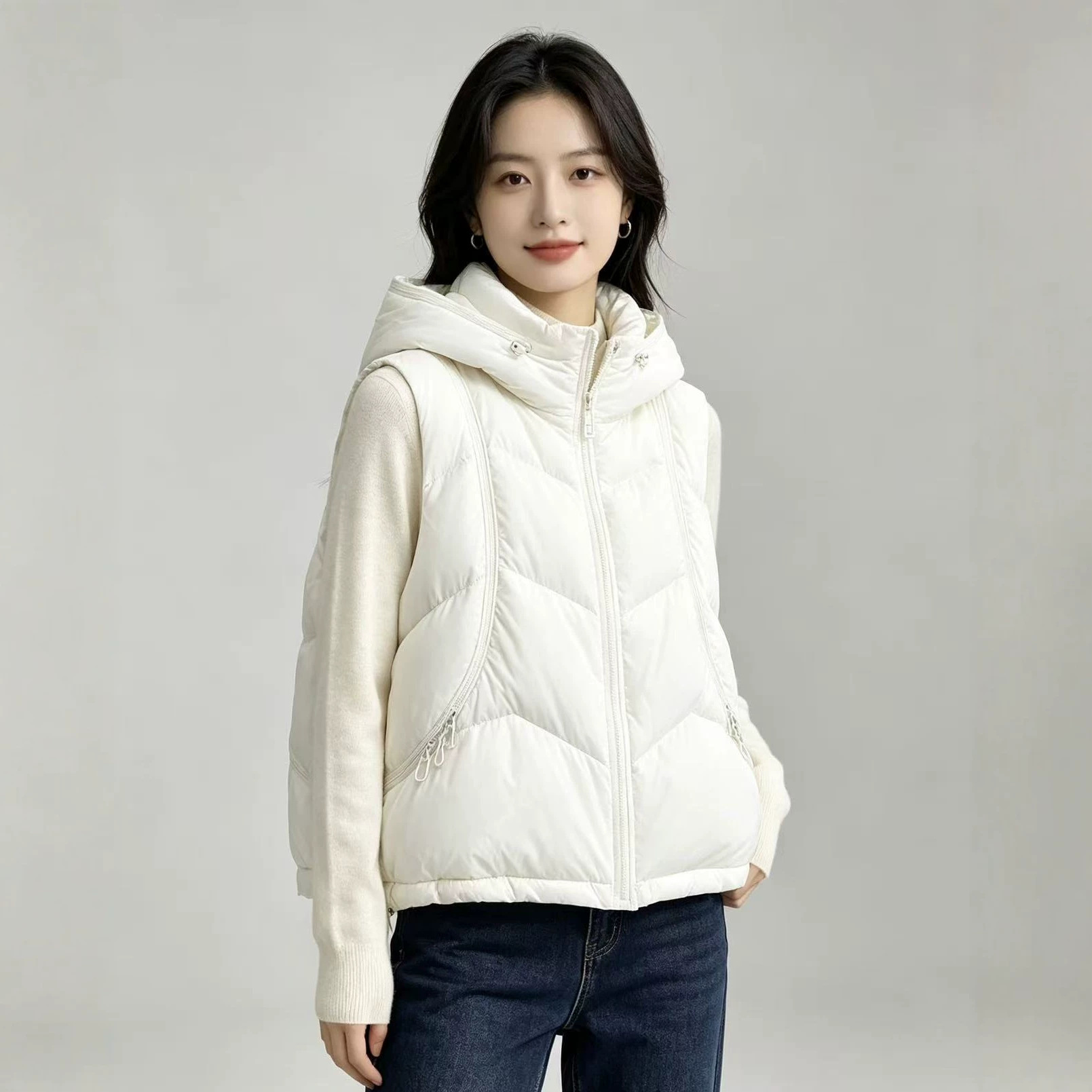 Colete Feminino de Algodão Aco - Puffer Vest Fashion Women avaliação e preço