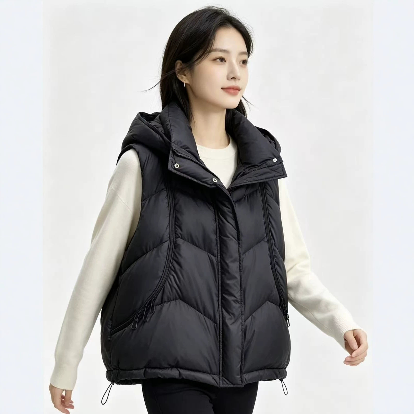 Colete Feminino de Algodão Aco - Puffer Vest Fashion Women avaliação e preço