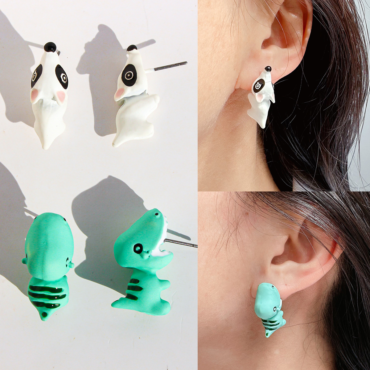Brinco de desenho animado de a - Women'S Fashion Earrings avaliação e preço