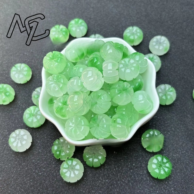 10 pçs um verde jade abóbora c - Women'S Fashion Earrings avaliação e preço