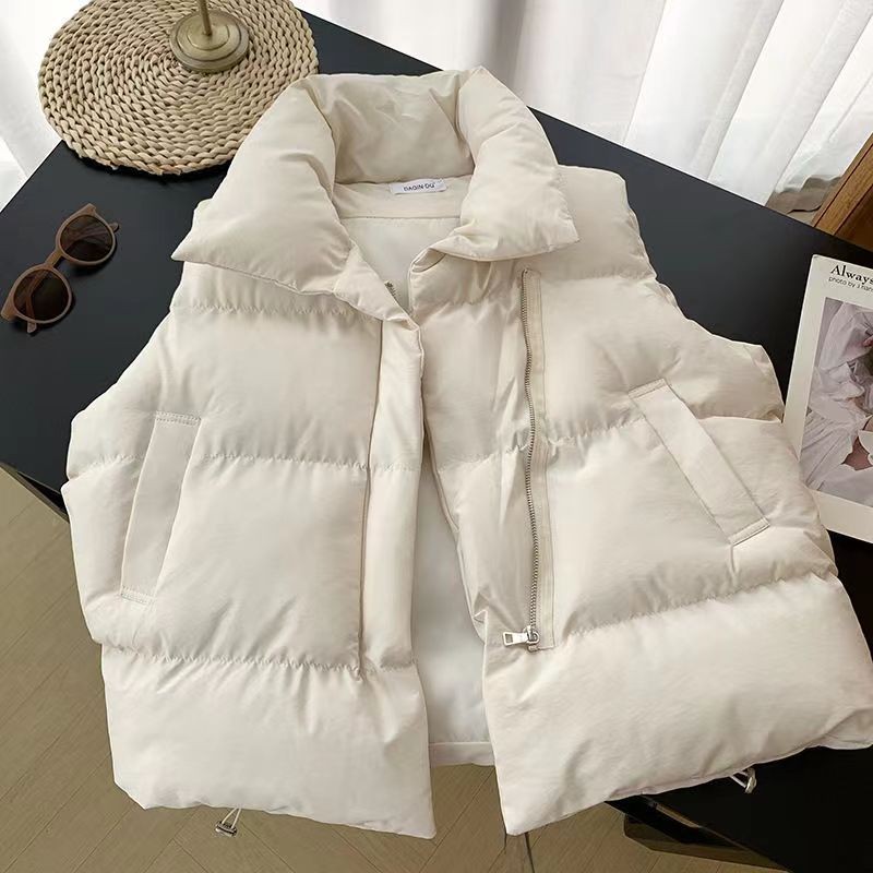 Colete acolchoado de algodão f - Puffer Vest Fashion Women avaliação e preço