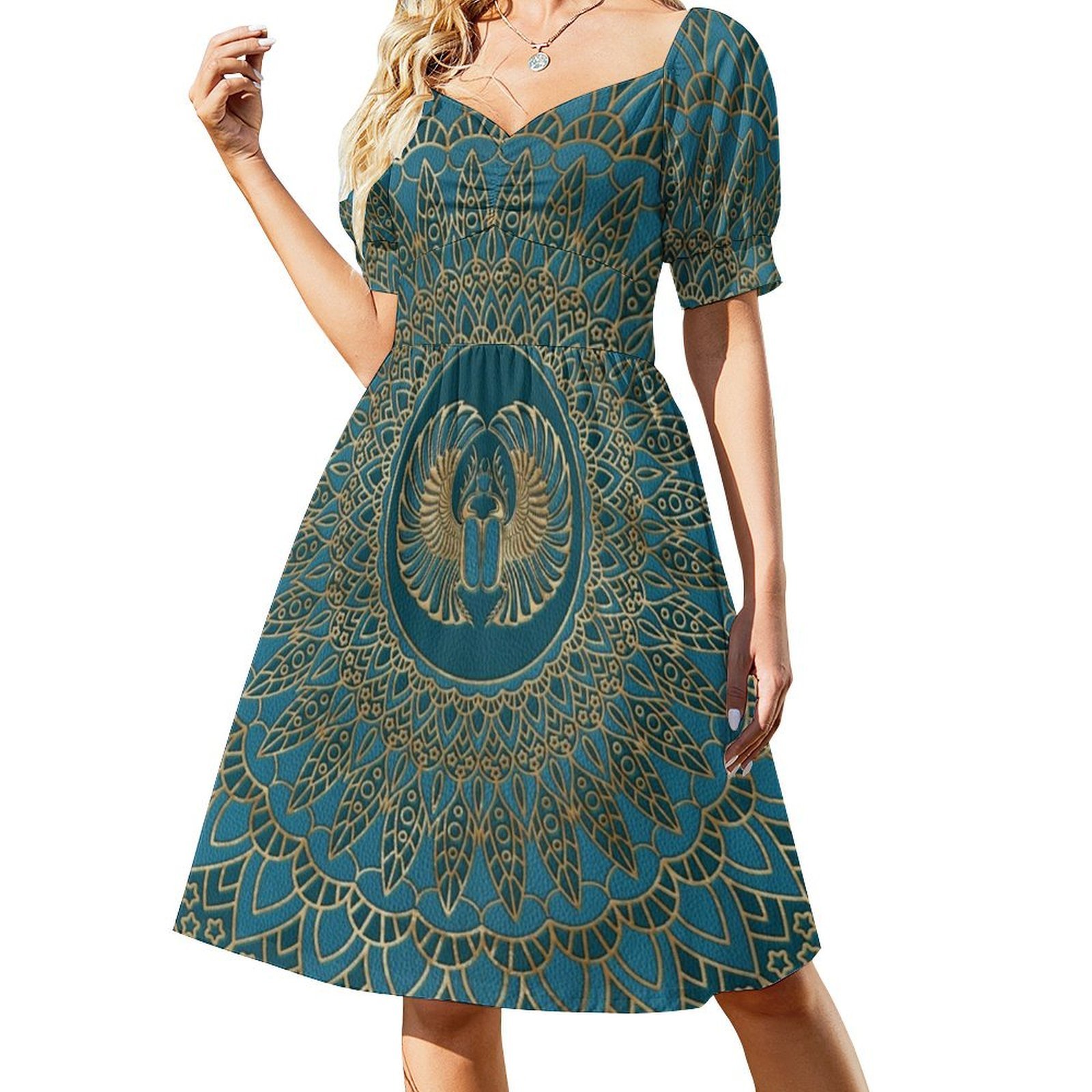 Escaravelho egípcio besouro ou - Smocked Dress Women avaliação e preço