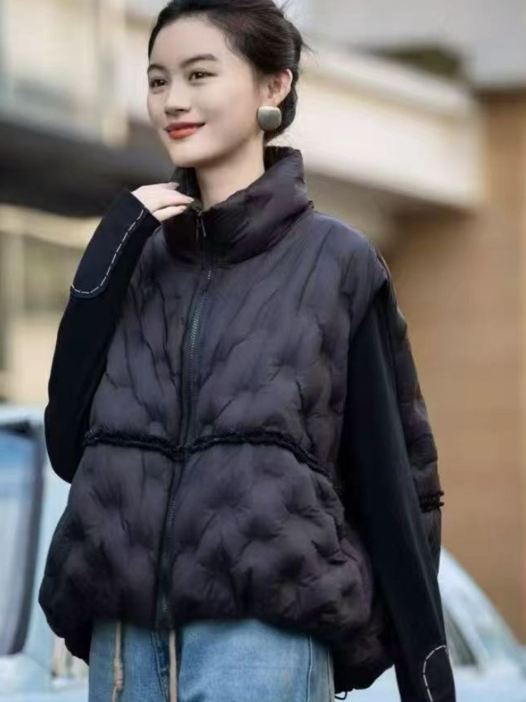 Moda y2k para baixo colete fem - Puffer Vest Fashion Women avaliação e preço