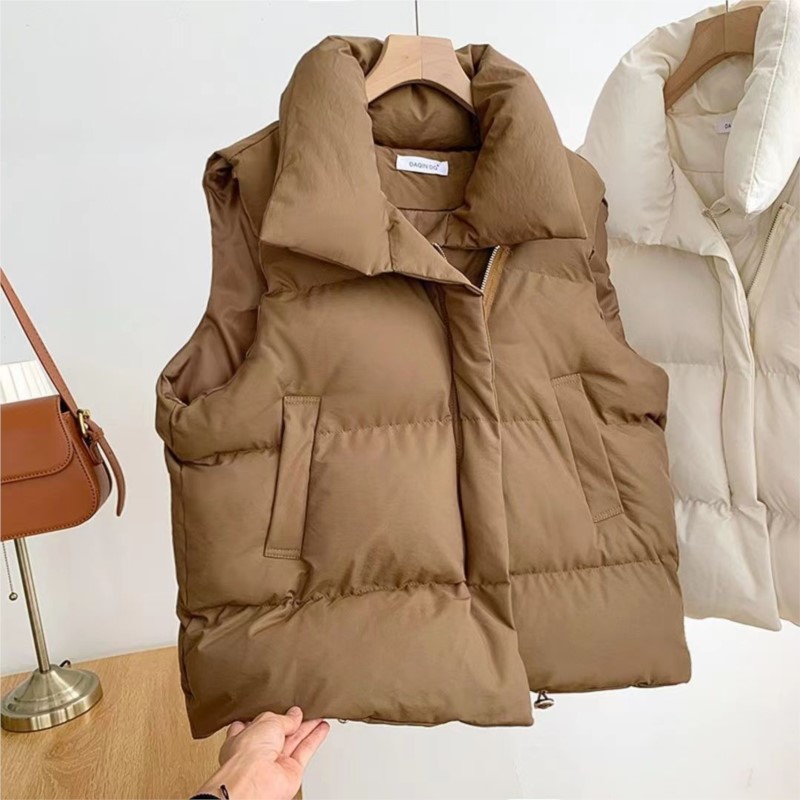 Colete Puffer Feminino Sem Man - Puffer Vest Fashion Women avaliação e preço