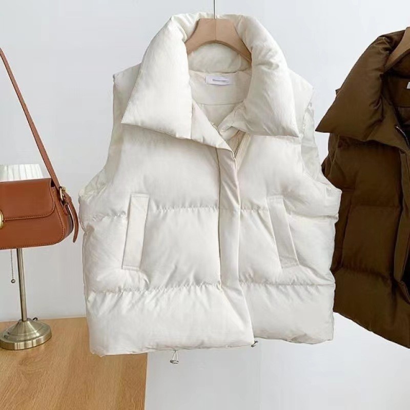 Colete Puffer Feminino Sem Man - Puffer Vest Fashion Women avaliação e preço