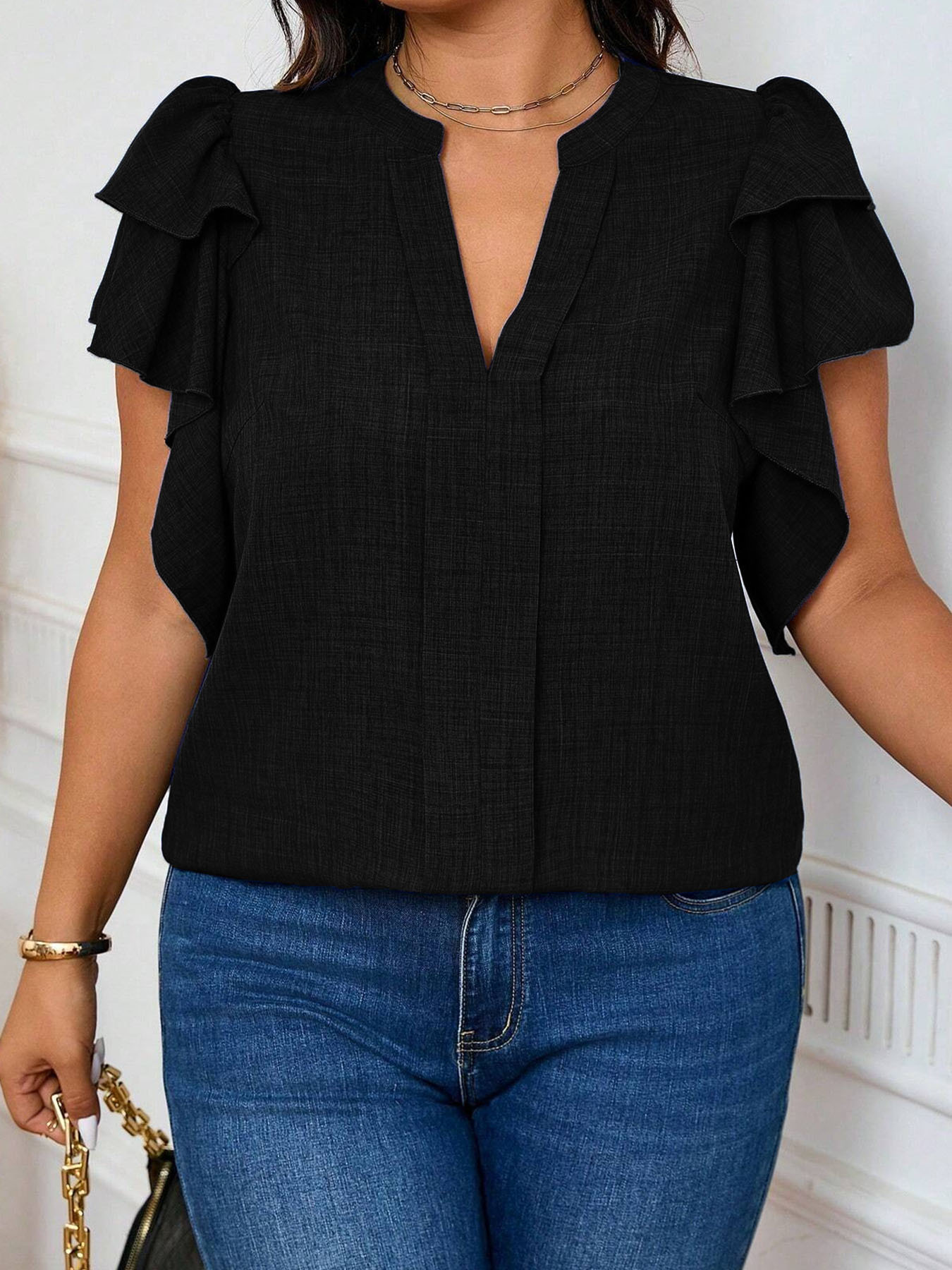 Blusa Feminina Plus Size Elega - Women'S Fashion Essentials avaliação e preço