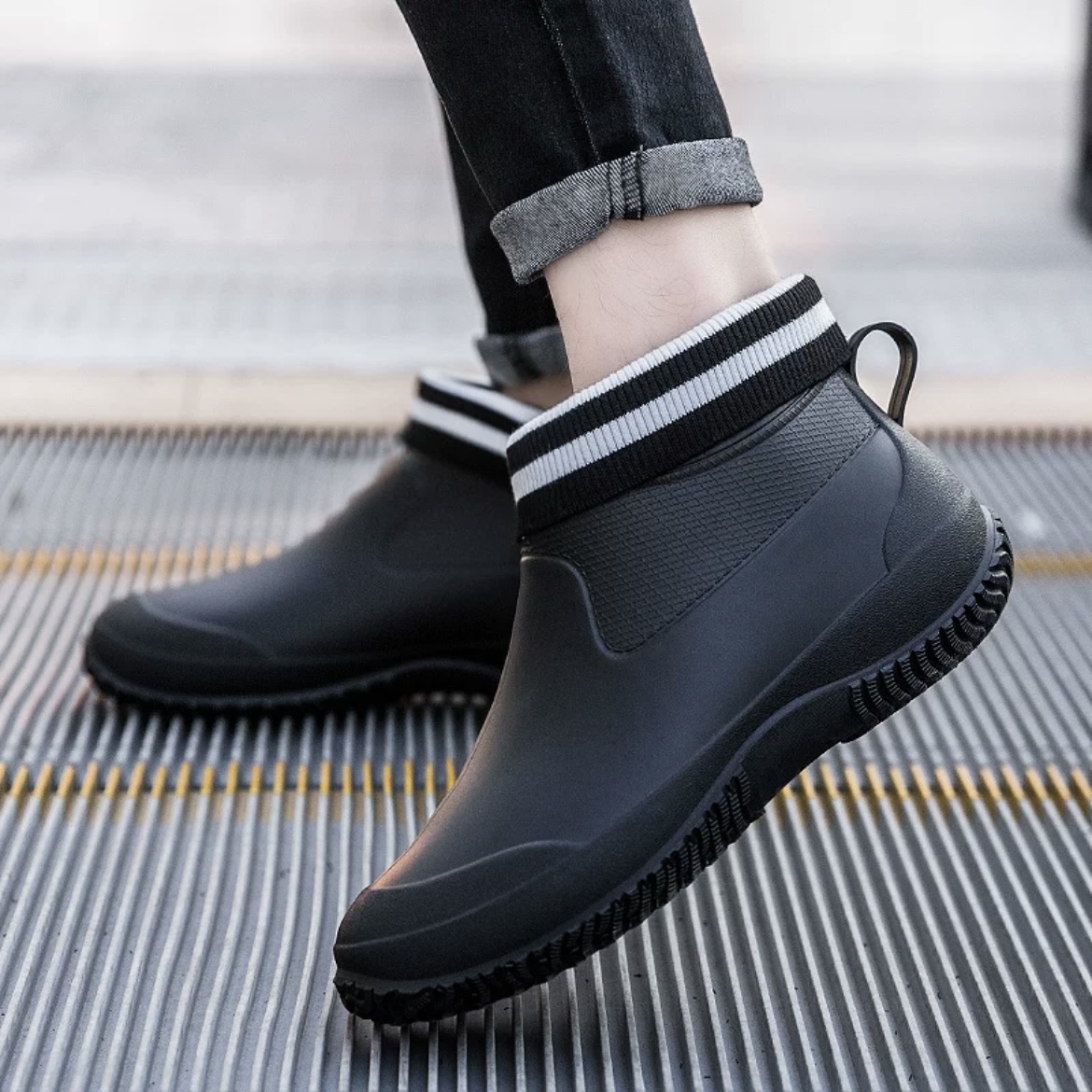 Botas de chuva de casal para h - Women'S Fashion Gumboots avaliação e preço