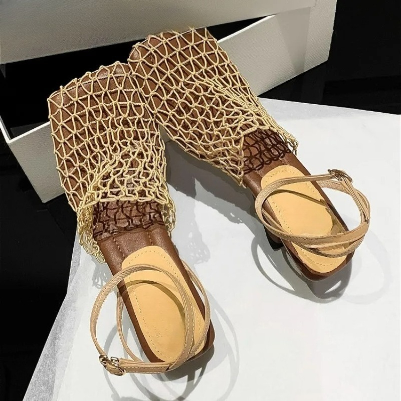 Tecer malha sandálias de salto - Women Fashion Trend 2026 avaliação e preço