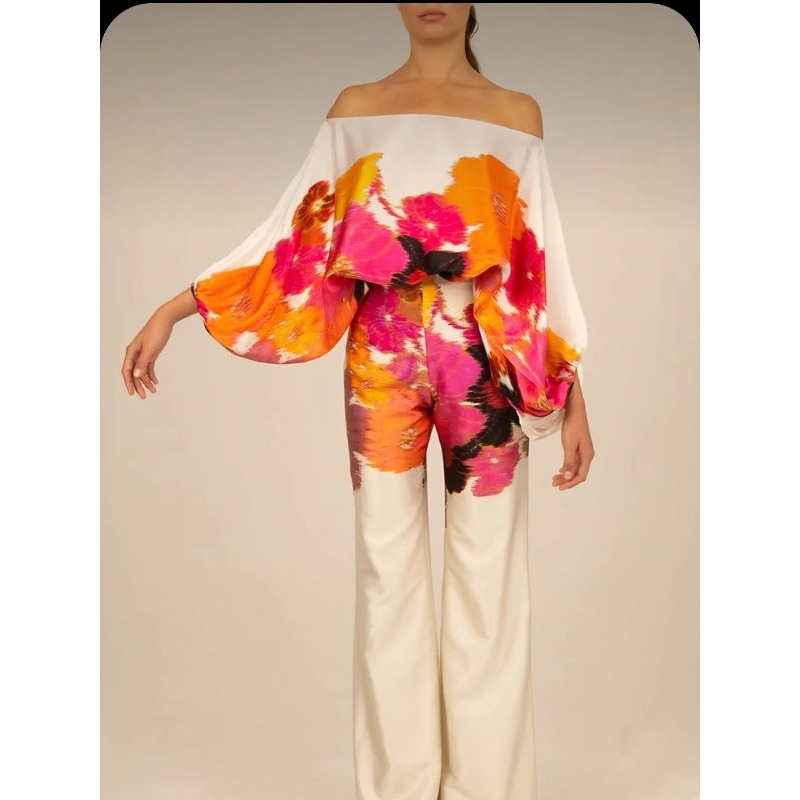 Feminino cetim impressão pijam - Women'S Fashion Pajamas avaliação e preço