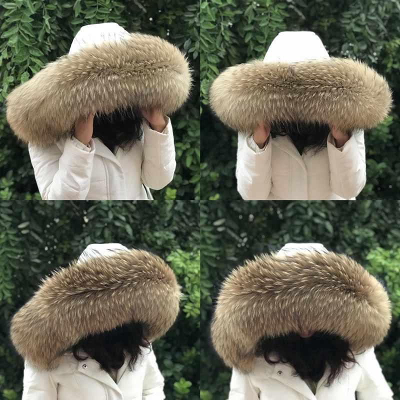 Gola de pele de guaxinim natur - Women'S Fashion Essentials avaliação e preço