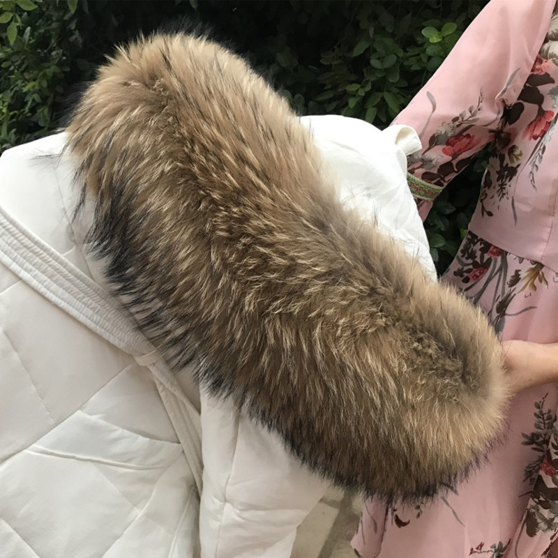 Gola de pele de guaxinim natur - Women'S Fashion Essentials avaliação e preço