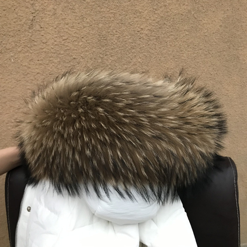 Gola de pele de guaxinim natur - Women'S Fashion Essentials avaliação e preço