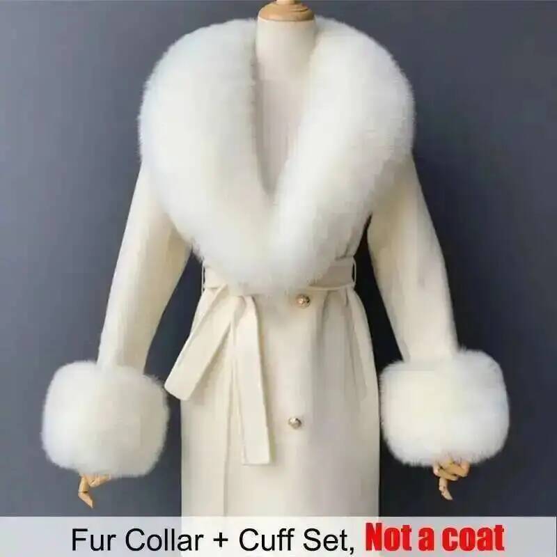 Gola de pele real e punhos con - Women'S Fashion Essentials avaliação e preço