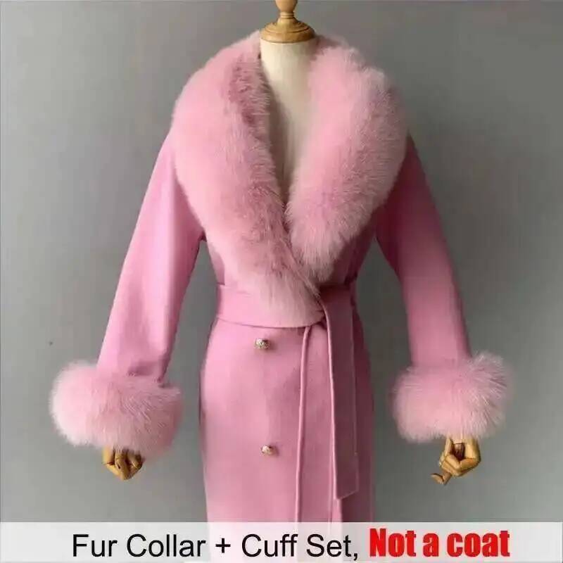 Gola de pele real e punhos con - Women'S Fashion Essentials avaliação e preço