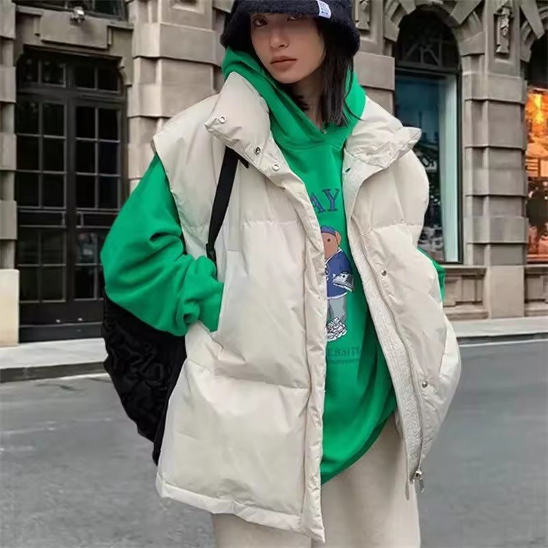 2025 novo coreano colete de in - Puffer Vest Fashion Women avaliação e preço