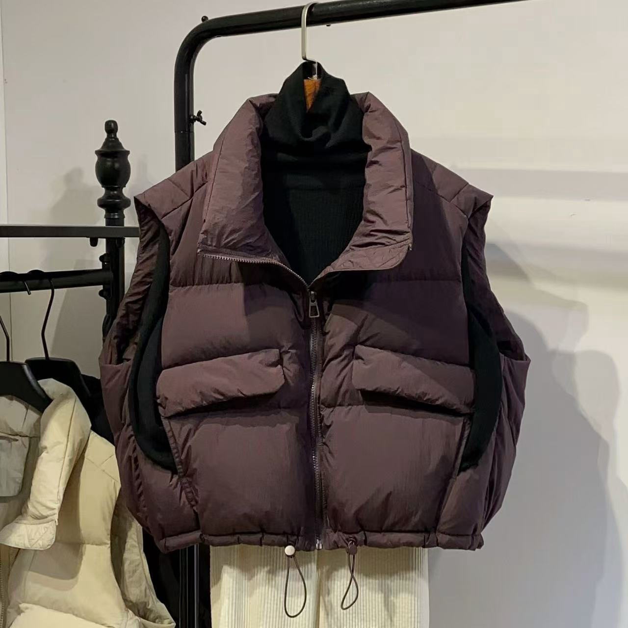 Colete Puffer de Outono Femini - Puffer Vest Fashion Women avaliação e preço