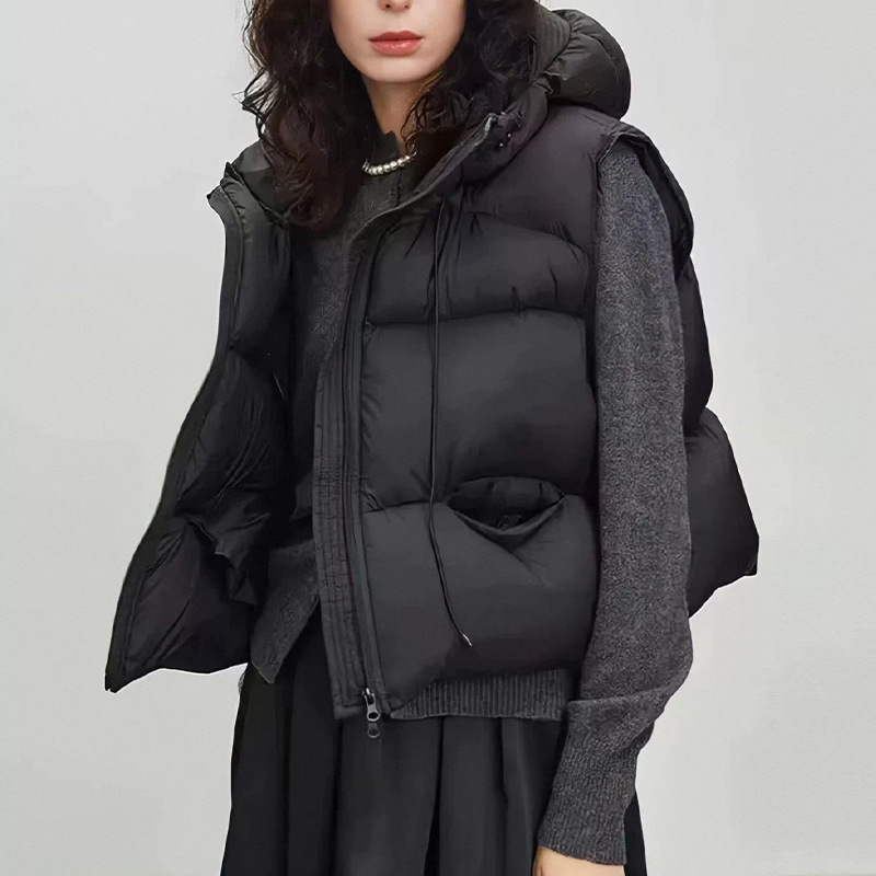 Mulheres pato branco para baix - Puffer Vest Fashion Women avaliação e preço