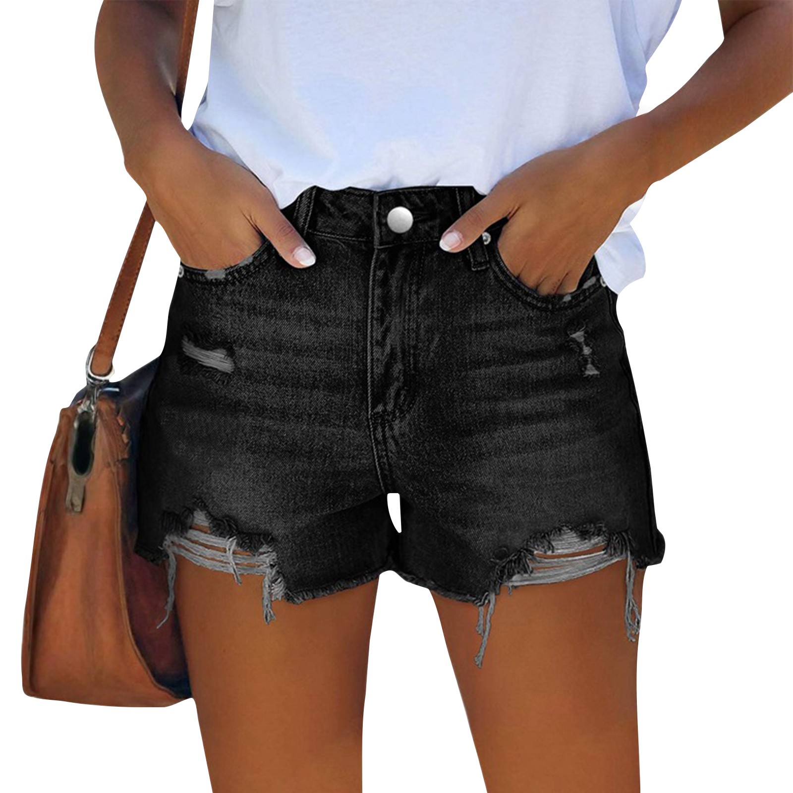 Shorts de Denim Casuais Versát - Denim Shorts Women avaliação e preço