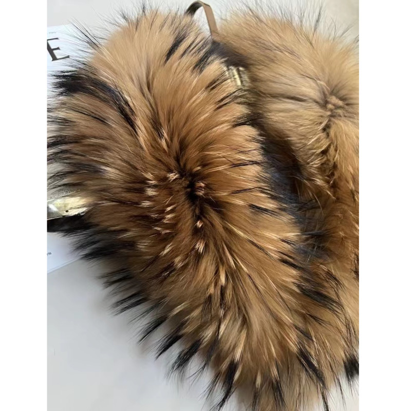 Gola de pele de guaxinim femin - Women'S Fashion Essentials avaliação e preço