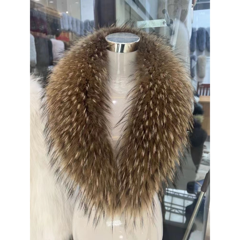 Gola de pele de guaxinim femin - Women'S Fashion Essentials avaliação e preço