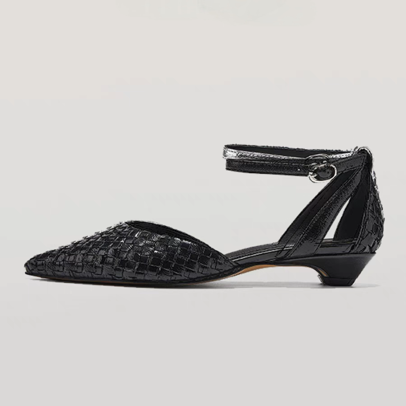 Dedo do pé apontado salto baix - Women'S Fashion Brand Shoes avaliação e preço