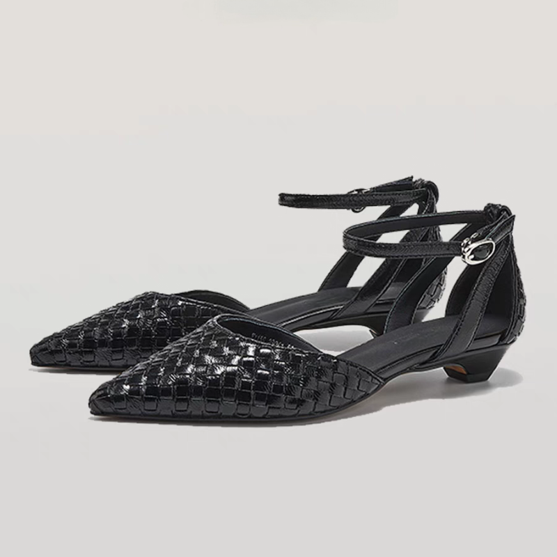 Dedo do pé apontado salto baix - Women'S Fashion Brand Shoes avaliação e preço