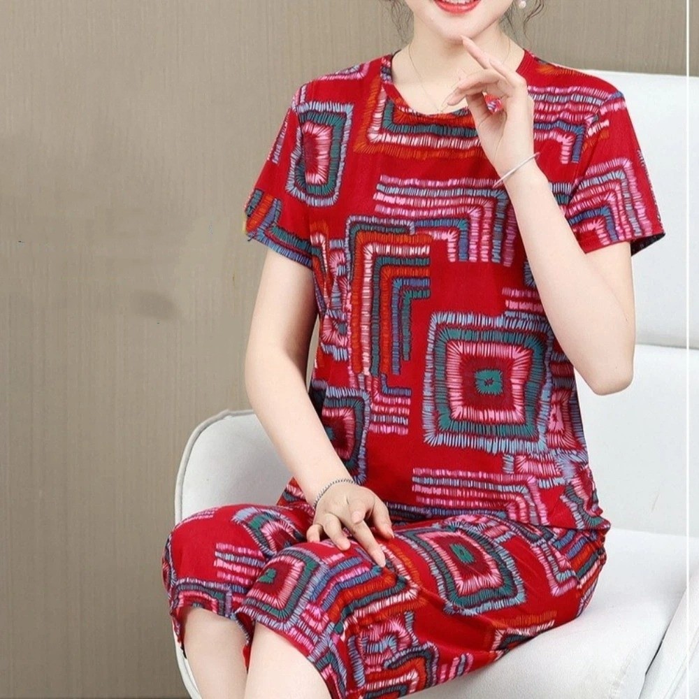 Conjunto de Camisetas Plus Siz - Women'S Fashion Pajamas avaliação e preço