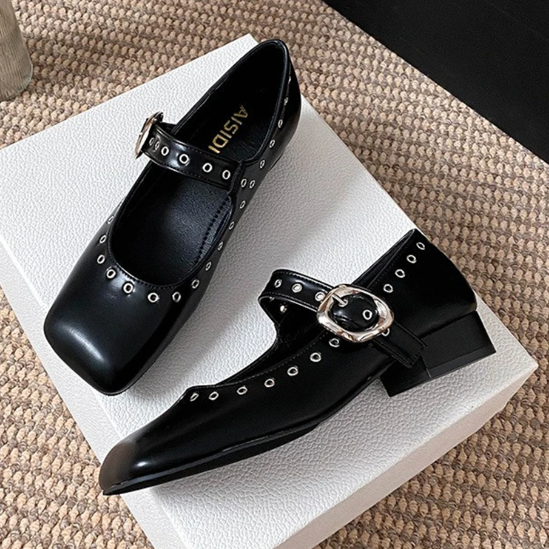 Retro rebite salto baixo mary  - Women'S Fashion Brand Shoes avaliação e preço