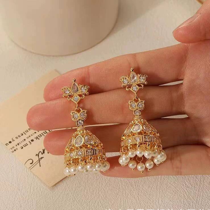 Brincos Indianos Luxuosos e Ch - Women'S Fashion Earrings avaliação e preço